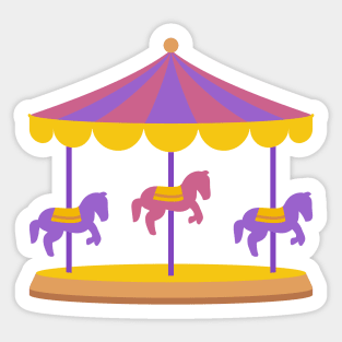 Carousel Amusement Ride Sticker